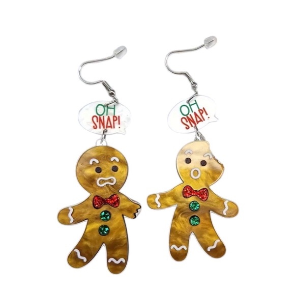 Oh Snap! Gingerbread Dangle Earrings - Picture 1 of 2